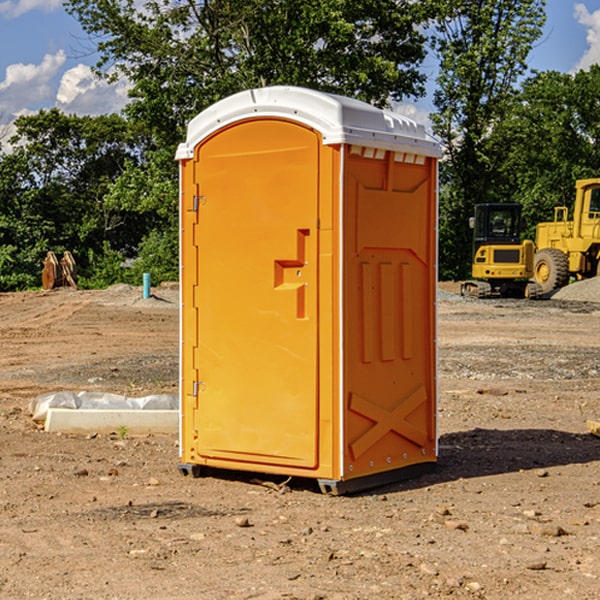 how often are the portable restrooms cleaned and serviced during a rental period in Pheasant Run